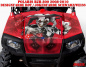 Preview: Joker Hintergrund Rot, Jokerfarbe Schwarz-Weiß für Polaris RZR 800/800 S - 2006-2010